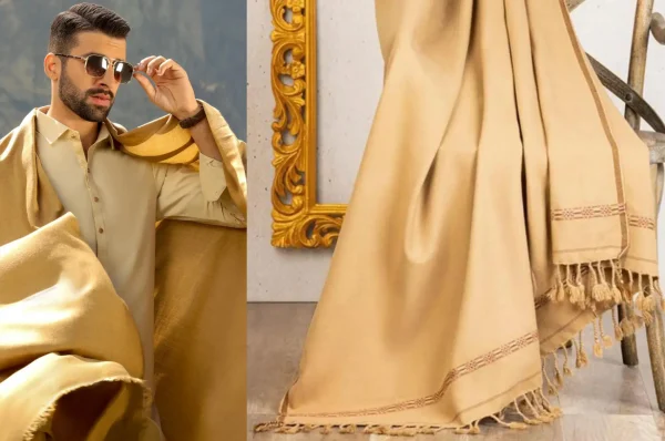 Pashmina wool shawl for men