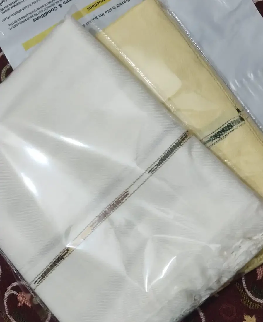 White and cream shawl