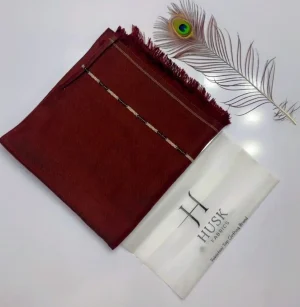 Mahroon Pashmina wool shawl for men