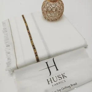 Pashmina white wool shawl for men