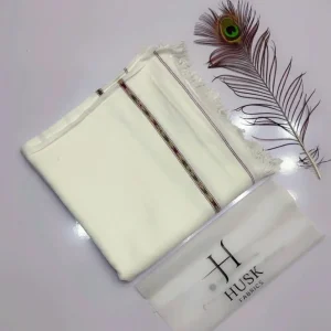 White Pashmina wool Shawl For men