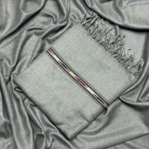 Grey Color Chitali Wool Shawl